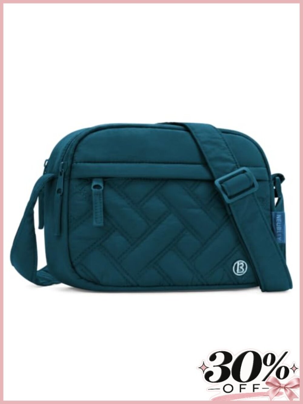 Quilted Nylon Crossbody Bag RFID Small Lightweight Puffer Purse